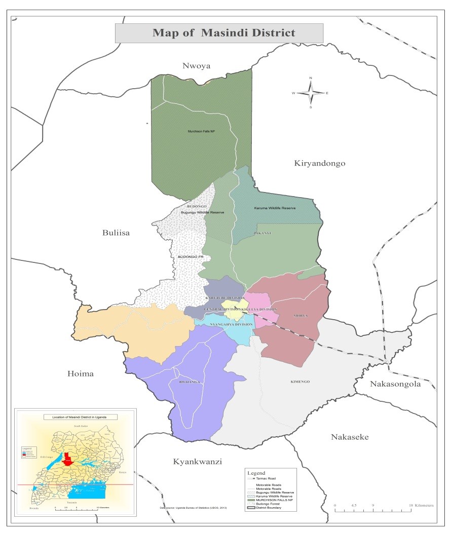 Map of Masindi District